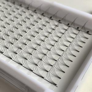 Extensions de cils en éventail pré-fabriquées 3D 4D 5D 6D 7D 8D 9D 10D en gros, base pointue, tige courte, PBT coréen, 0,05 0,07 mm - Product Image 6