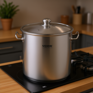 Olla de acero inoxidable Vevor de 24Qt con tapa para cocinas de inducción y de gas - Product Image 3