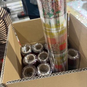 Rotolo di Pellicola OPP Trasparente per Alimenti, Morbida, Resistente all'Umidità, Superficie Liscia, Stampata in Intaglio per Confezioni di Fiori e Regali - Product Image 5