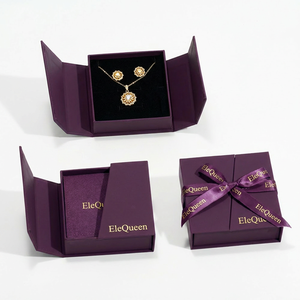 Compact Double Door Butterfly Jewelry Boxes Cardboard + Satin Magnetic Closure Handmade Lightweight Design for Go Jewelry - Product Image 1
