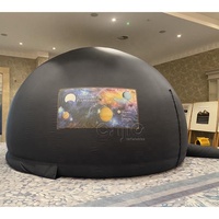 Dôme planétarium gonflable portable géant de 6 m, grand dôme igloo noir