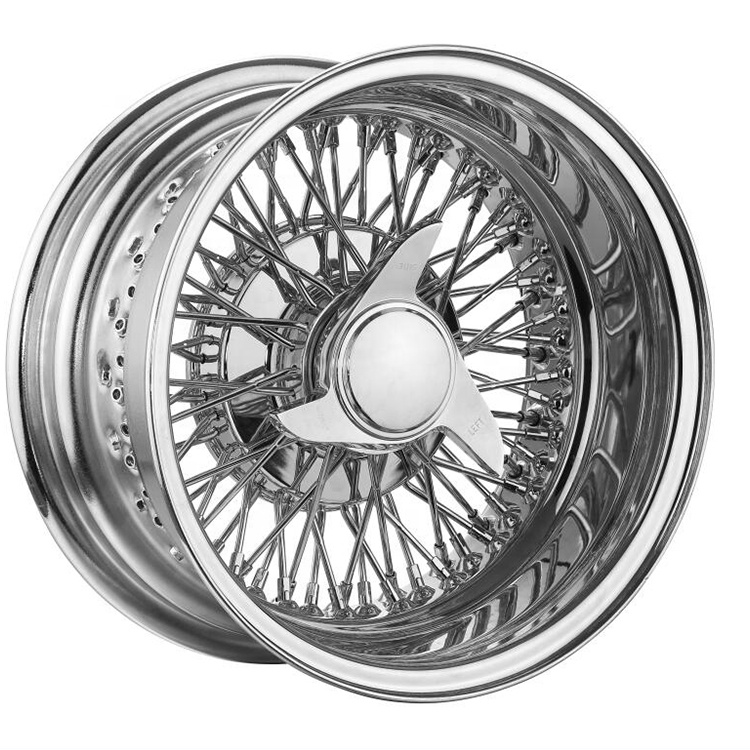 Aluminium legierung Gold-Draht-Räder, 100 Speichen Chrom-Draht-Felgen, Luxus Vintage, 13-Zoll, 14-in-, 15-in-, 16-17-in, 18-Zoll, 20 Zoll, 22-Zoll 7J, 8J