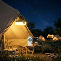 Tragbare Wiederaufladbare COB-LED Campinglaterne Magnetisches Notlicht IP65 Lange Ausdauer Outdoor Wandern Angeln