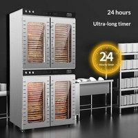 Déshydrateur alimentaire et machine à fruits secs professionnels transfrontaliers à grande capacité en acier inoxydable avec ventilateur de chauffage 220V/110V