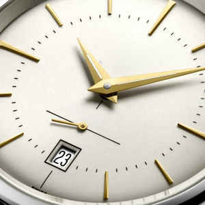 Round Dial Mechanical Watch with Gold Tone Hour Markers and Brown Leather Strap for Daily and Formal Use Longinesing - Product Image 2