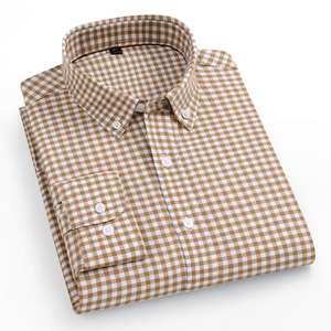 Camisa Retro a Cuadros para Hombre, 100% Algodón, Suministro ODM - Product Image 2