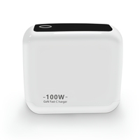 100W 2-Port Type-C 1-Port USB Pengisi Daya Cepat GaN Elektrik dengan Layar Tampilan untuk Laptop PD 3.0 QC3.0 SCP OTP OVP Proteksi Tahan Api