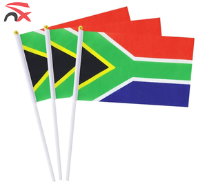 Bandera de Sudáfrica de Poliéster de 14*21cm para Animar, Personalizada, al Por Mayor, al Mejor Precio - Product Image 1