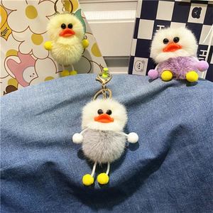 Hot Selling Plush Doll <b>Key</b> <b>Chain</b> Ugly Cute Duck Cartoon Animal Keychains Bag Pendant for Children Kids Present Gift - Product Image 3