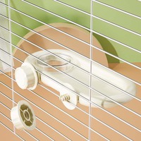 Accessoire de cage pour petit animal de support de perchoir d'oiseau en plastique naturel écologique avec l'emballage de boîte de palette de plateau
