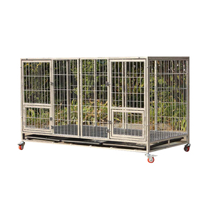 Paslanmaz çelik demir ve <span class=keywords><strong>Metal</strong></span> köpek kafesi Premium malzeme çevre dostu kulübesi evcil hayvan dostu güvenli nefes uyku alanı oynarken - Product Image 1