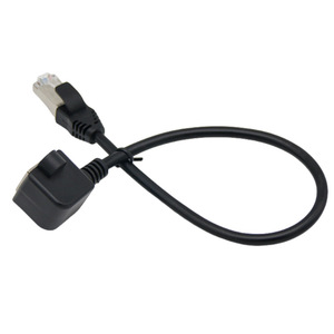 <b>RJ45</b> Male To Female Network Extension <b>Cable</b> 90 Degree Elbow With Ear Screw Holes Copper Wire SJTOW Type - Product Image 3