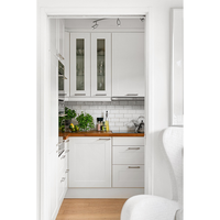 Meubles de cuisine d'usine thaïlandaise, ensemble de cuisine américain blanc style Shaker avec charnières à fermeture douce, prêt à assembler