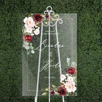 Panneau de mariage personnalisé en plexiglas, affiche en acrylique, impression, décoration d'entrée de mariage, panneau de bienvenue de mariage