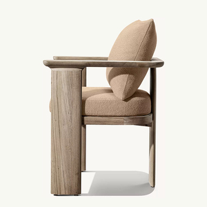 Ensemble de meubles de salle à manger d'extérieur en teck de style moderne, chaises et table durables pour le jardin et les parcs - Product Image 2