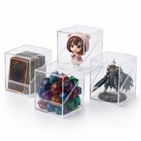 Boîte de rangement en acrylique transparente pour cartes, vente directe usine, étui de rangement en PS pour cartes à collectionner, objets de collection et mini-figurines