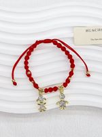 Bracelet en cordon perlé marguerite pour femme, fait main, style bohème, ajustable, bijou floral, cadeau de vacances