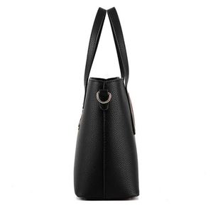 กระเป๋าถือสะพายไหล่ผู้หญิงสีพื้นแบบใหม่ขายส่ง กระเป๋าถือแฟชั่นและกระเป๋าเงินสำหรับผู้หญิง - Product Image 6