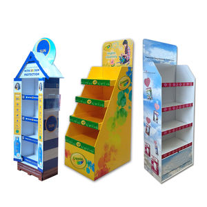 अनुकूलन योग्य फोल्डेबल पुनर्नवीनीकरण आसान असेंबली फ्रीस्टैंडिंग पेपर कार्डबोर्ड डिस्प्ले रैक खुदरा स्टोर खरीदारी के लिए खरीदारी - Product Image 1