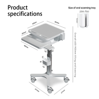 Chariot en métal dentaire médical mobile d'usine d'OEM avec le plateau de scanner oral pour l'usage d'hôpital ou de dentiste