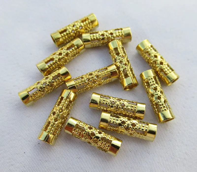 Messing Buis 4X12Mm Filigraan Buis Spacer Voor Sieraden Maken