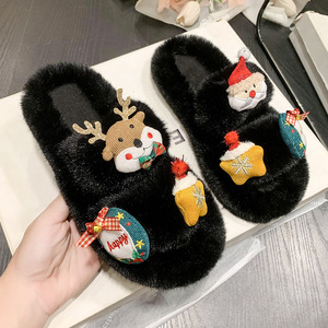 Zapatillas suaves y cálidas de invierno mullidas y acogedoras de Navidad a la moda para interior de mujer superventas - Product Image 4