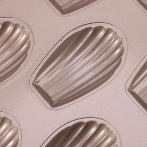 Cetakan Kue Madeleine Anti Lengket <span class=keywords><strong>24</strong></span> Cup dari Logam Emas yang Dapat Disesuaikan, Loyang Kue dan Loyang Muffin untuk Penggunaan di Oven - Product Image 4