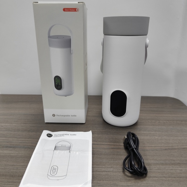 Rechargeable Heating Water Cup 450Ml Fast Charging Battery Powered Thermal Mug for Travel Outdoor Camping