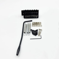 ST Electric Guitar Tremolo Bridge Set, Single Vibrato System with Tremolo Plate, Saddles and Tailpiece for 6-string Guitars