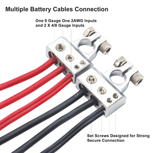 Terminali batteria Edge <span class=keywords><strong>RBT</strong></span> 0/4/8/10 Gauge per impieghi gravosi con spessori spaziali e copertura trasparente, positivo e negativo (coppia) - Product Image 3