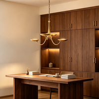 Lustre moderne minimaliste de luxe entièrement en cuivre pour salon, salle à manger, chambre à coucher, Airbnb unique, balcon et éclairage de couloir