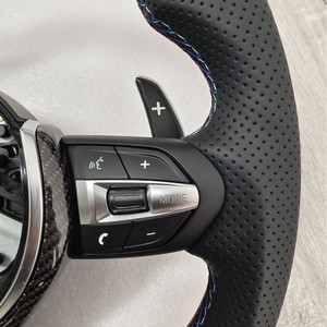 Volante de Cuero Personalizado para Automóvil <span class=keywords><strong>BMW</strong></span>, Todas las Series F10 F15 E90 M3 M5 Serie 3 Serie 5 X7 - Product Image 5