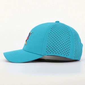 Diseña Tu Propio Logotipo Bordado Personalizado, Gorra Deportiva de 6 Paneles para Adultos, 100% Poliéster y Spandex, Perforada con Corte Láser, Gorras para Papá - Product Image 3