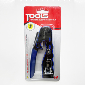 Pince à câble réseau multifonctionnelle de qualité professionnelle, outil de sertissage perforé pour tête en cristal 8P, outil de dénudage et de coupe de fils Mj-111 P - Product Image 5