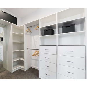 Diseño abierto Almacenamiento de madera Walk in Wardrobe Designs Custom Carcass Closet Set - Product Image 6