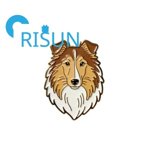 Épingles en émail personnalisées en métal en gros, Border Collie, <span class=keywords><strong>Sheltie</strong></span>, Berger écossais, badge, cadeaux pour les amoureux des chiens, épingles à revers en émail, broches - Product Image 2