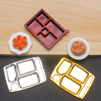 Mini plateau de jeu alimentaire de dessin animé, cuiseur vapeur, fondue à double saveur, plateau de restauration rapide, mini ensemble de couverts