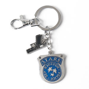 Nuevas llegadas Resident <span class=keywords><strong>Evil</strong></span> llaveros de metal al por mayor paraguas coche llavero película Logo llavero promocional Accesorios - Product Image 4