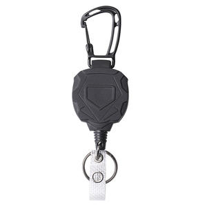 Porte-clés rétractable avec logo personnalisé Mousqueton robuste Porte-badge d'identification tactique Porte-clés anti perte Porte-clés avec sangle d'identification Couleur personnalisée - Product Image 4