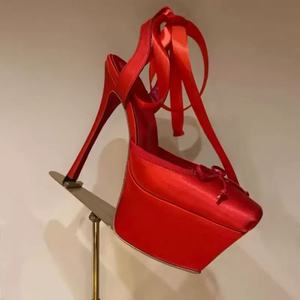 Sandali <span class=keywords><strong>con</strong></span> Plateau in Raso da 20cm, Tacchi Alti <span class=keywords><strong>con</strong></span> Cinturino alla Caviglia, <span class=keywords><strong>Scarpe</strong></span> da Pole Dance, <span class=keywords><strong>Ballerine</strong></span> Stiletto, <span class=keywords><strong>Scarpe</strong></span> da Spettacolo Stile Romano per Donne - Product Image 2