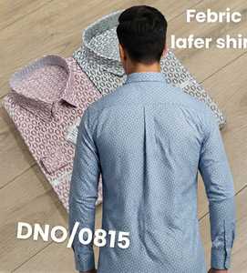 <b>Men's</b> LAFAR Twill <b>Shirts</b> with New Circular Geometric Print in Blue <b>Pink</b> and Grey Colors Full Sleeve Casual Button Down Wear - Product Image 2