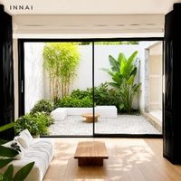 Elegante Puerta Corredera de Aluminio para Patio, Impermeable, con Rotura de Puente Térmico, Puerta Corredera Exterior de Vidrio para Pérgola