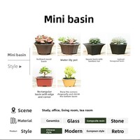 Cetakan Pot Sukulen Resin Mini untuk Sukulen & Bonsai Desain Sederhana dengan Banyak Lubang Drainase - Penjualan Langsung Pabrik