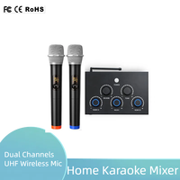 Système de karaoké professionnel à double microphone sans fil UHF avec effets de réverbération, connecteur Type C portable pour utilisation à domicile, en soirée ou sur scène