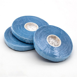 Cinta adhesiva para extensiones de cabello, azul, 10g, ancha, impermeable, resistente al sudor, de doble cara, para reemplazo de cabello sin costuras - Product Image 1