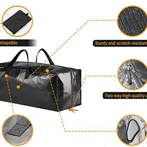 Sacs de déménagement extra-larges en polypropylène tissé (PP) imperméables et robustes avec fermetures éclair – Offre Spéciale - Product Image 4