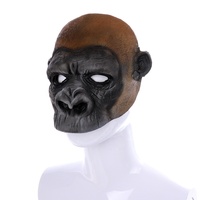En gros Nouvelle Arrivée Halloween Carnaval Fête Drôle Gorille Singe Demi Visage PU Masque Moussant pour Cosplay