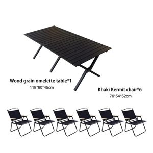 Conjunto de <span class=keywords><strong>Mesa</strong></span> y <span class=keywords><strong>Sillas</strong></span> Plegables Portátiles <span class=keywords><strong>para</strong></span> Exteriores, Diseño Enrollable, Ideal <span class=keywords><strong>para</strong></span> Picnics, Campamentos y Parques - Product Image 3