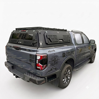 Couverture de benne de camionnette robuste, étanche et durable en aluminium à levage manuel avec boîte arrière verrouillable, ajustement universel, personnalisable