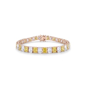 สร้อยข้อมือเพชรเทนนิสเรนโบว์เรเดียนท์ - ทอง 9k, 14k, 18k - Product Image 4